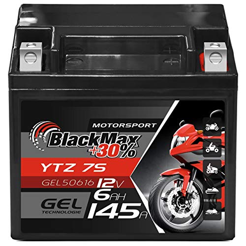 BlackMax Roller- & Motorradbatterie YTZ7S 12V 6Ah 145A EN
