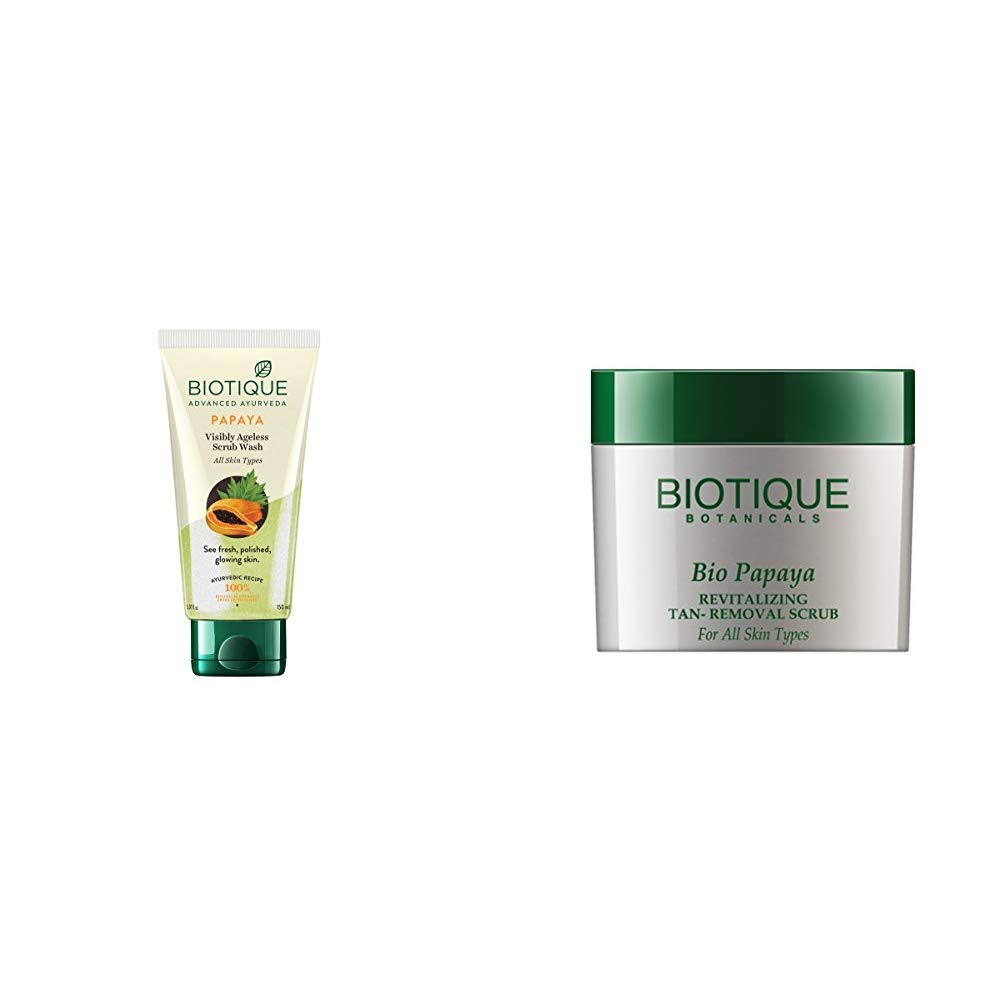 bio papaya scrub face wash