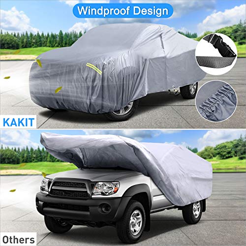KAKIT 210D Oxford Truck Cover Heavy Duty Waterproof All Weather UV Protection Windproof with Lock, Universal Fit Up to 250 - Thumbnail 7