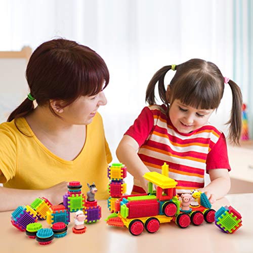 PicassoTiles PTB151 151pcs Bristle Lock Block STEM Building Tiles Truck Theme Set Learning