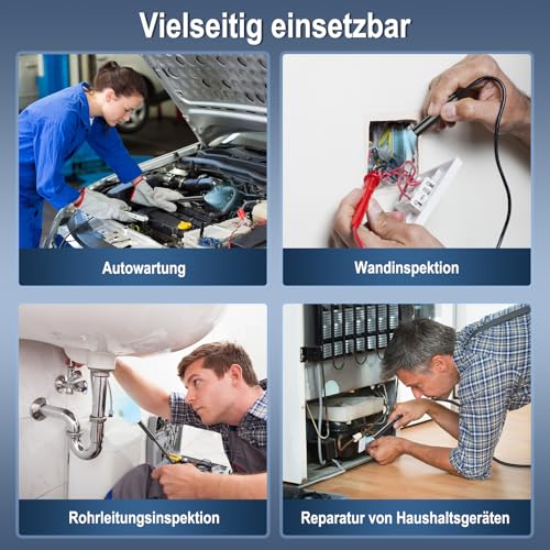 Endoskopkamera mit Licht Zubehör, Spiegel, Magnet, Haken und 3 Befestigungen, geeignet für Endoskopkameras, erleichtert die Inspektion von Rohren, Abflüssen, Autos und Haushaltsgeräten