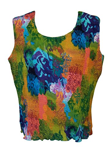Pleats Collection Women's Pleated Key Largo Tank Top (2X, Key