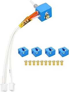 3D Printer Hotend Print Head Fit for Anycubic Kobra FDM 3D Printer, with 10 Pcs 0.4mm Brass Nozzle and 4 Silicone Socks