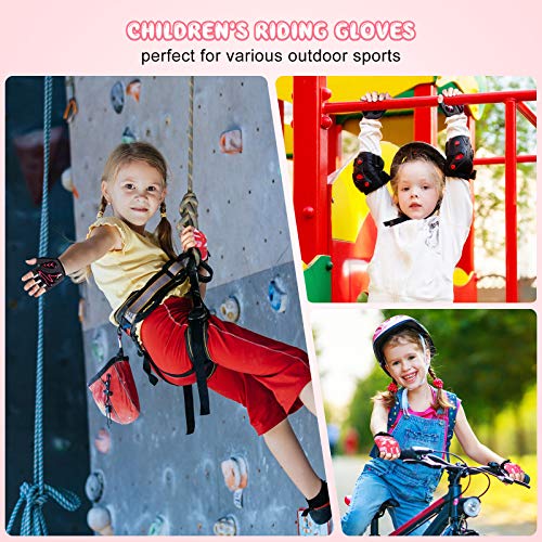 ABOOFAN MOVTOTOP 1 par de luvas de equitação infantil Luvas dedos antiderrapantes e respiráveis ??Lu