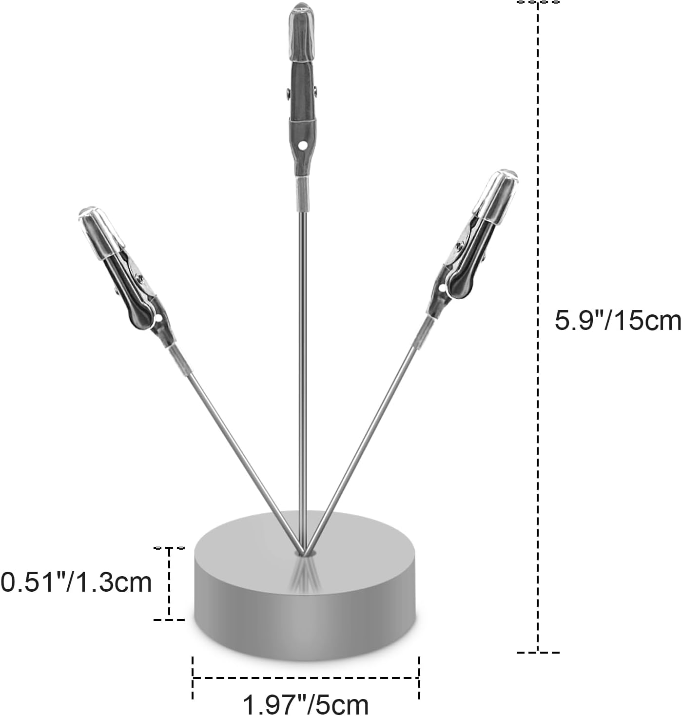 デスクトップフォトツリーホルダークリップラウンドベース6個パック 3ブランチギフトカードホルダー クリップ付き メモと画像ディスプレ