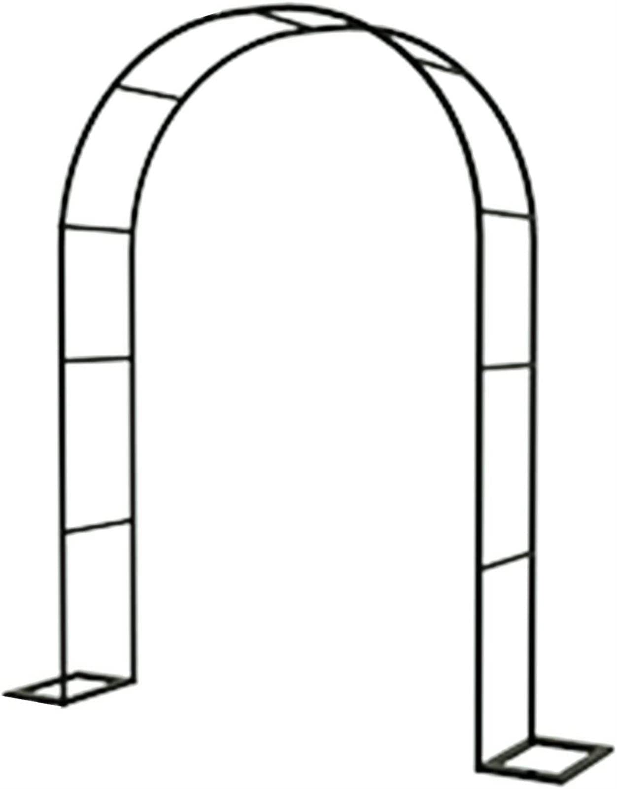 Arco Da Giardino 120x220cm 180x220cm 240x220cm Arco In Metallo Per Rose Rampicanti, Arco Di Nozze Arco Pergolato Da Giardino Con Base, Resistente,240x220x40CM