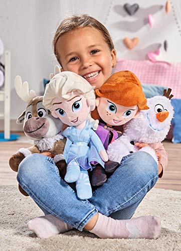 Simba 6315877639 - Disney Frozen II Plüsch Anna 25cm, Plüschspielzeug, Kuscheltier, Eiskönigin, ELSA, Schneemann, ab den ersten Lebensmonaten