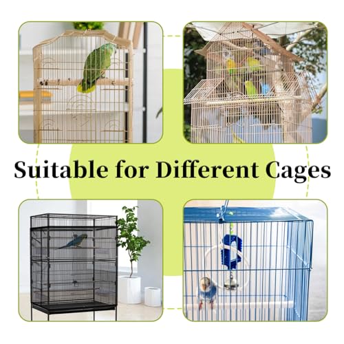 Daoeny BIRD CAGE COVER0002 Cage Seed Catcher, Large Bird Cage Cover, Adjustable Soft Airy Nylon Mesh Net, Birdcage Cover Skirt Seed Guard thumb #5