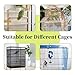 Daoeny Bird Cage Seed Catcher, Large Bird Cage Cover, Adjustable Soft Airy Nylon Mesh Net, Birdcage Cover Skirt Seed Guard for Parrot Parakeet Macaw African Round Square Cages (Black)