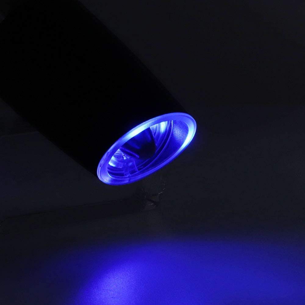 Macinapepe elettrico, ricaricabile, con luce a LED, con macinino regolabile con una sola mano, macinino per pepe e sale marino, regalo di Natale o inaugurazione della casa, nero