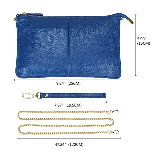 Image of Uromee Wristlet Wallet Clutch Purses for Women Genuine Leather Crossbody Bag Handbag with Detachable Shoulder Chain
