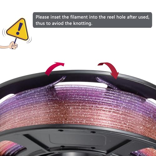 Image of iSANMATE Rapid Gradient Clear PETG Filament 1.75mm, Transparent Gillter 3D Printer Filament Bundle, Vivid Clear Rainbow PETG, Dimensional Accuracy ±0.02mm,250g*4