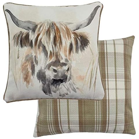 Evans Lichfield Highland Cow Cushion Cover Cover