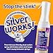 SilverWorks! Pet Odor Eliminator Spray For Home - Safe, Natural, Silver Ion Deodorizer - Cat, Dog Smell And Urine Odor Eliminator For Carpet, Furniture And Litter -16.9oz