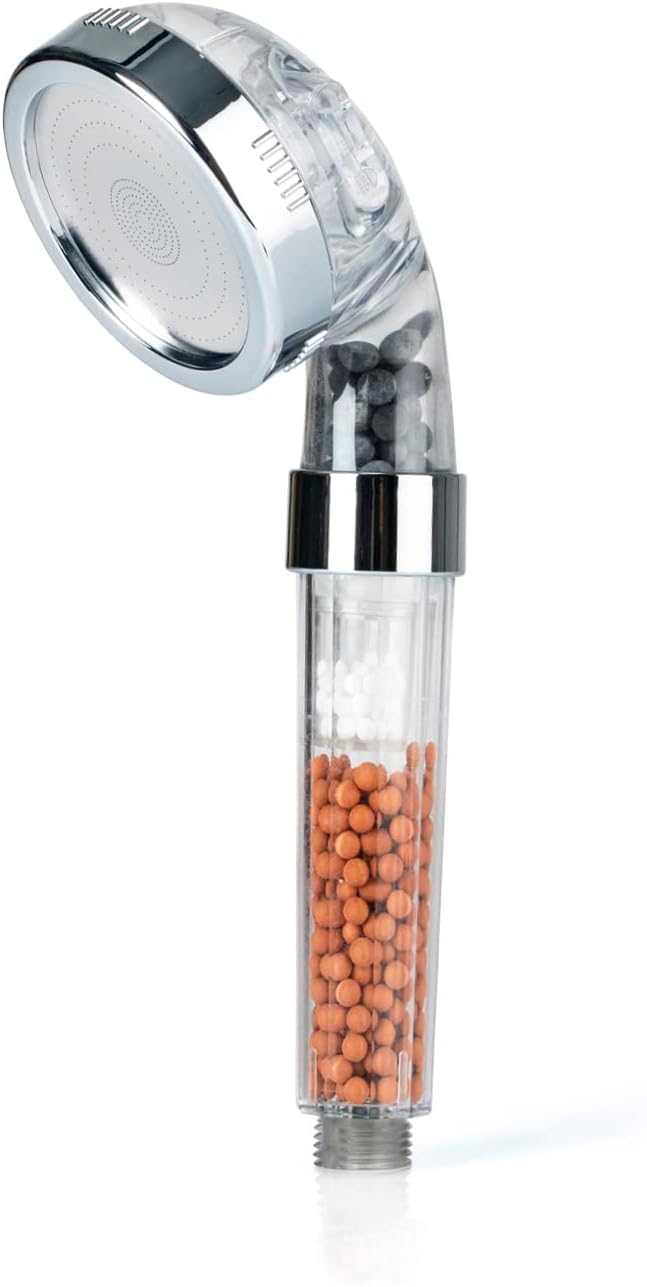 EASYmaxx Wellness Shower Head with Mineral Beads & 3 Water Jet Modes