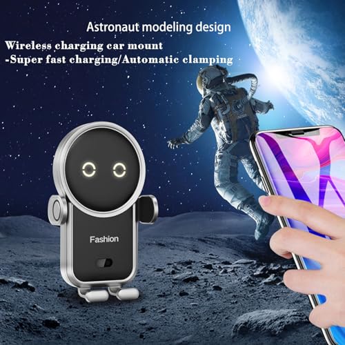 Cell Phone Holder Wireless car Charger,15W Auto Clamping Phone Holders for Your car fit for iPhone 16 15 14 13 12 Mini Pro Max 11 XR, Samsung Galaxy S24 Ultra S23 S22 S21+ Note 20 (Silver) - image 7