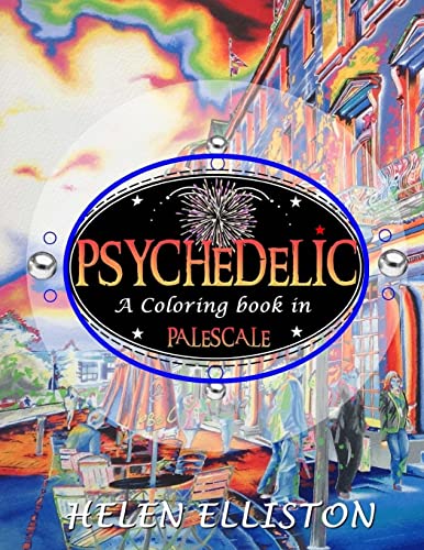 Psychedelic - Palescale adult coloring book: New coloring style! 21 images. Accentuate the colors! (interior art printed in paled color to guide you!)