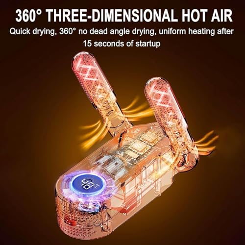 Laarzenwarmers/droger, schoenen- en laarzendroger, draagbare schoenendroger voor huishoudelijk gebruik, 48 ℃ continue constante temperatuur, 360 ° heteluchtcirculatie, geplande uitschakeling - Image 5