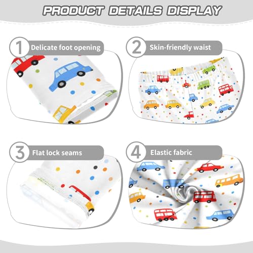 Colorful Car Polka Dots Girls Leggings Soft Stretch Workout Yoga Dance Pants for Kids Casual Tights3