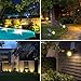 T-SUN Solar Spot Lights Outdoor, 7 LED Solar Landscape Spotlights Wall Lights Auto ON/Off Waterproof Solar Lights for Tree, Patio, Yard, Garden, Driveway, Pool Area(Yellow- 2 Pack)