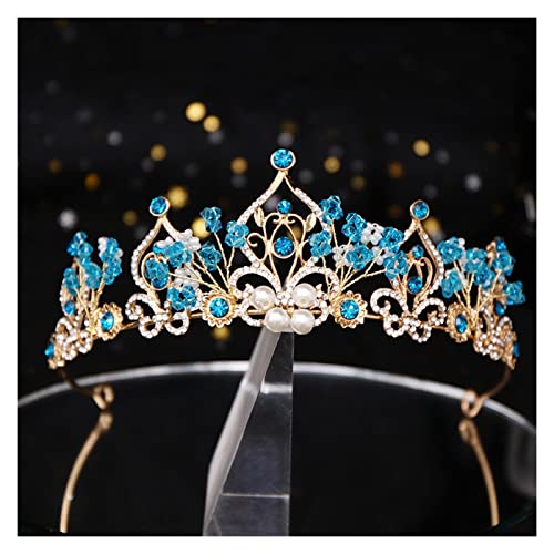 Tiaras nupciales Trjgtas corona de diamantes de imitación para novia