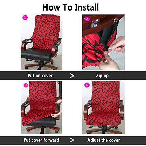 image for Melaluxe Office Chair Cover - Universal Stretch Desk Chair Cover, Comp