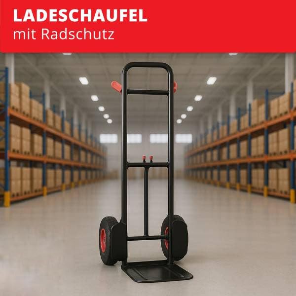 Sackkarre 200 kg klappbar, Schwerlast Sackkarre mit Vollgummireifen, ausziehbare Transportkarre faltbar mit Treppenfunktion, stabile Handkarre für Umzug, Baustelle, Garten, Lager und schwere Lasten
