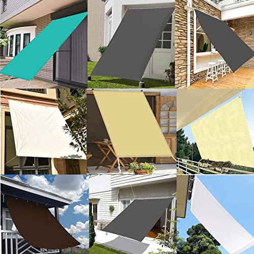 Voile d'ombrage rectangulaire contre la chaleur sur terrasse avec kit inclus