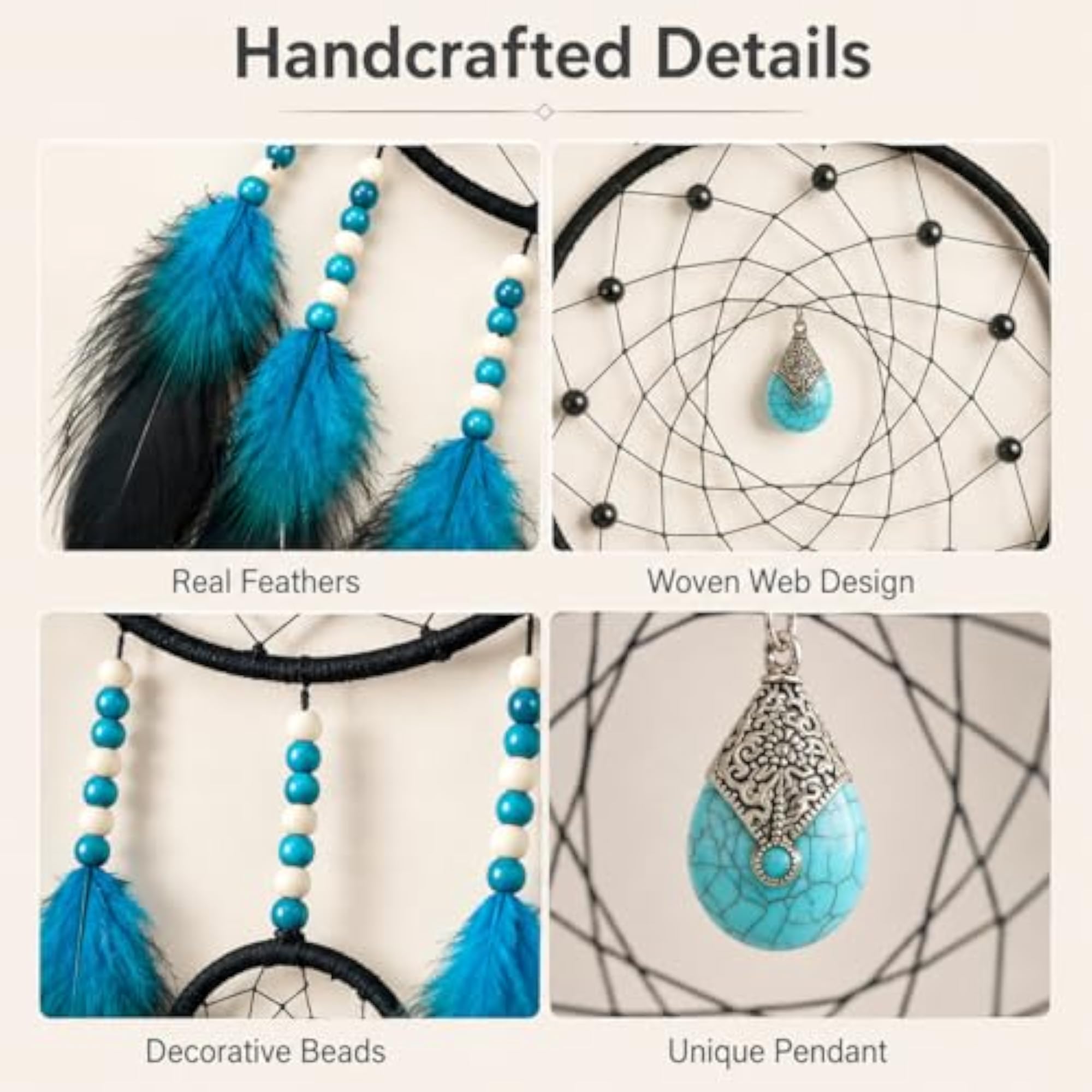 Two Ring Dream Catchers for Wall Hanging