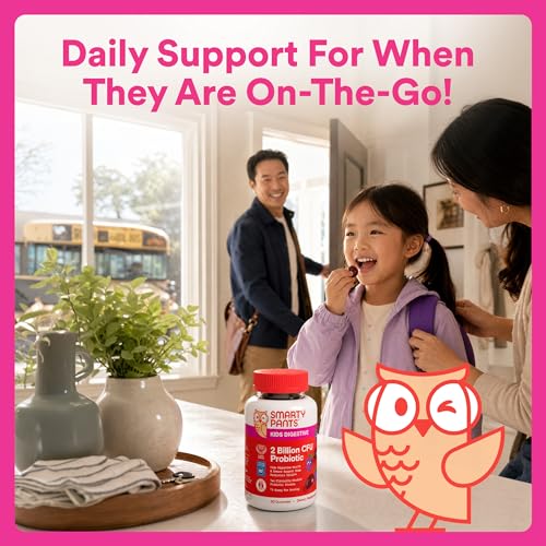 SmartyPants Kids Probiotic Gummies for Digestive Health: 2 Billion CFU Gut Health and Immune Support Supplement, Clinically Studied Probiotic, Gluten Free, Grape, 30 Count (30 Day Supply) - image 9
