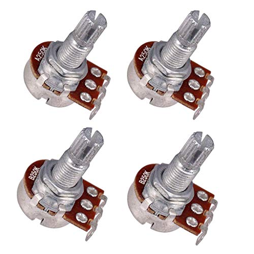 Tenlacum A250K & B250K OHM Mini Pots Pots Guitare Électrique Potentiomètre pour Guitare Electrique (4 Pièces) - Les Beatles, Paul McCartney, John Lennon, RIngo Starr, George Harrison Tenlacum A250K & B250K OHM Mini Pots Pots Guitare Électrique Potentiomètre pour Guitare Electrique (4 Pièces) – Image 3