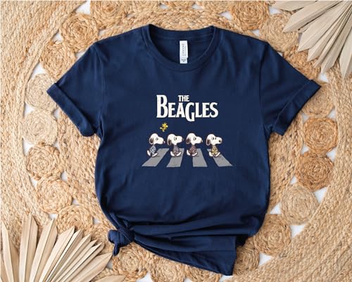 The Beagles Shirt Abbey Road Inspired Fall Dogs Funny Beatles Inspired Apparel Cartoon T-Shirt, Crewneck Sweatshirt4