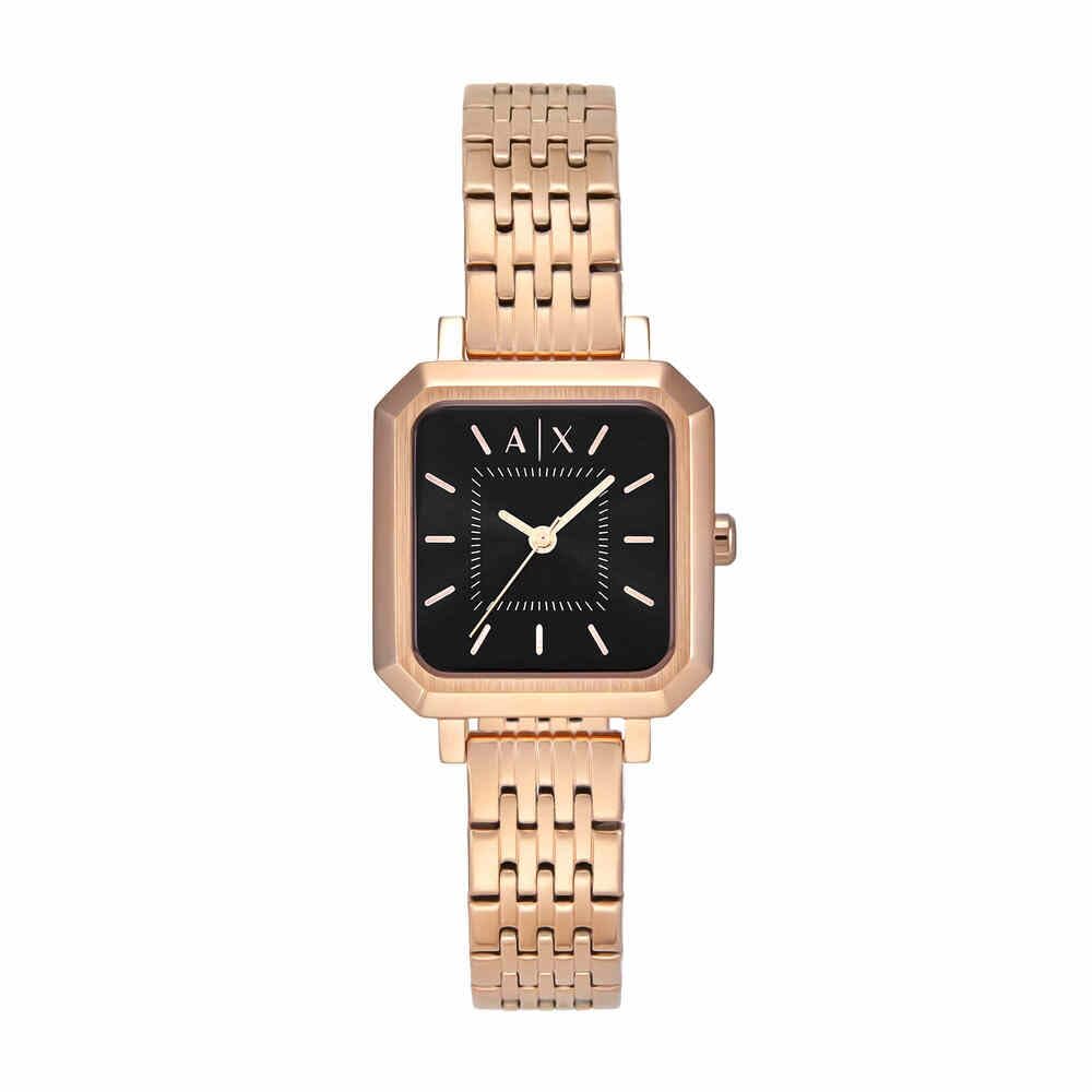 Armani Exchange Watch for Women, Quarz Dreizeigeruhrwerk und 27 mm Gehäusegröße mit Edelstahlarmband