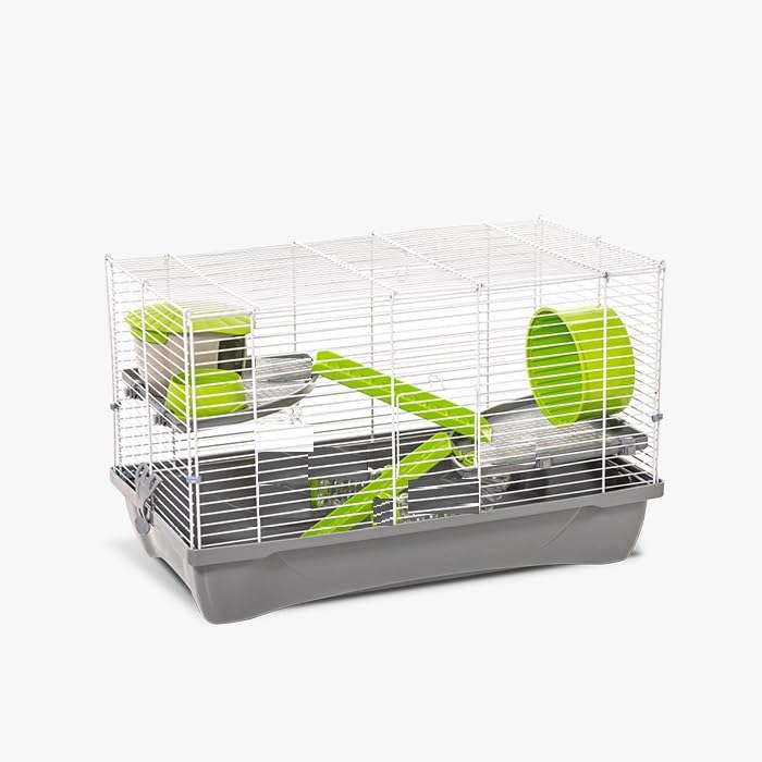 Gabbia Per Criceti Tenerife - Due Piani, 40x26x40 Cm, Con Ruota, Mangiatoia E Tubi - Foto 4
