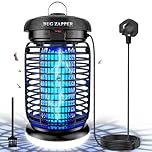 WUEAOA Bug Zapper Illuminated, 4200V 15W UV Mosquito Killer Lamp, Waterproof IPX4, Tasteless and Non-toxic, Electric fly zapper for indoor and outdoor