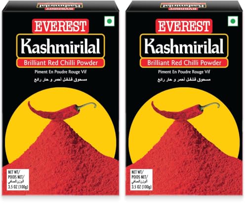 Image of Everest Kashmirilal Brilliant Red Chilli Powder - 100gm | Kashmiri Lal Mirch with Mild Heat & Vibrant Deep Red Colour | Fine-Ground, Flavourful Red Chilli Powder for Everyday Indian Cooking