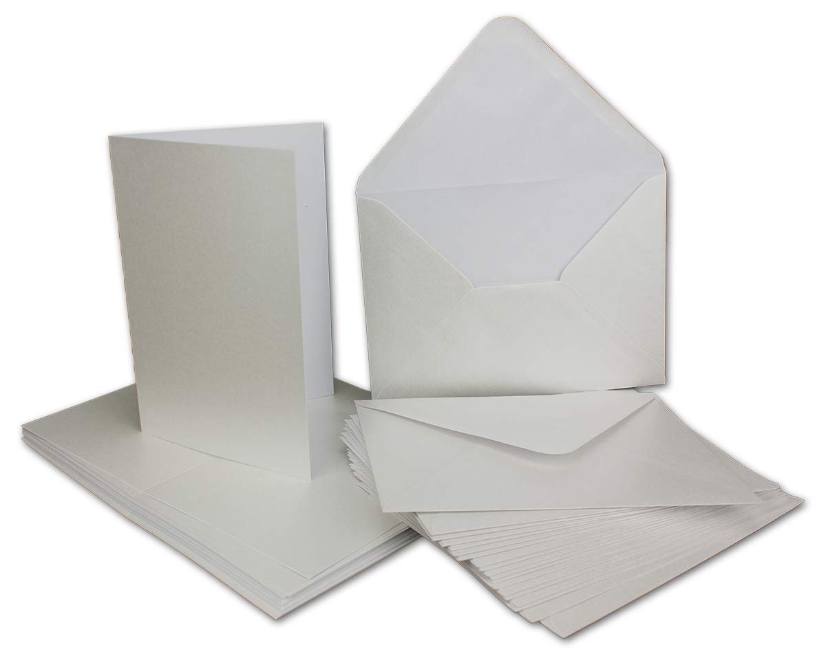 100 Blanko-Karten Mit Umschlägen – A2, 10,2 X 14,7 Cm, Schweres Papier