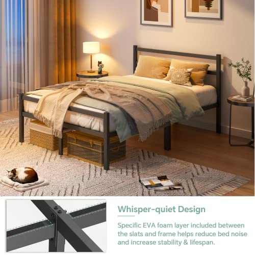 Femond Full Bed Frame With Headboard And Footboard, 14 Inch Metal Bed Frame Platform With Storage, Noise Free, Heavy Duty Steel, No Box Spring Needed, Anti-Slip, Easy Assembly (Max Load: 2000Lb) #TOP2