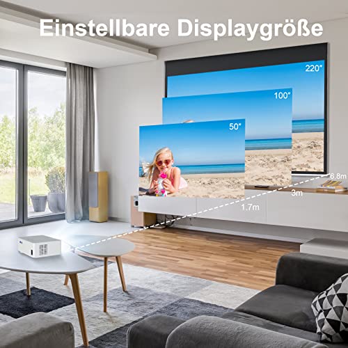 Visulapex S1 Beamer, 5G wifi, 1080p Full HD-beamer, 15000 lumen projector, lcd-scherm van 220 inch, thuisbioscoop, outdoor, compatibel met tv-stick/X-box/DVD/laptop/smartphone kleine beamer - Image 6