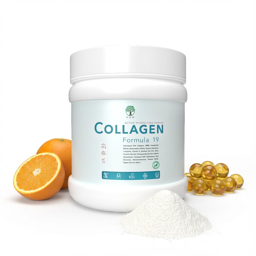 COLÁGENO HIDROLIZADO en Polvo | COLAGENO Acido Hialuronico | Colageno Marino Hidrolizado Puro Colágeno Marino con Ácido Hialurónico Colágeno en Polvo con Vitamina C