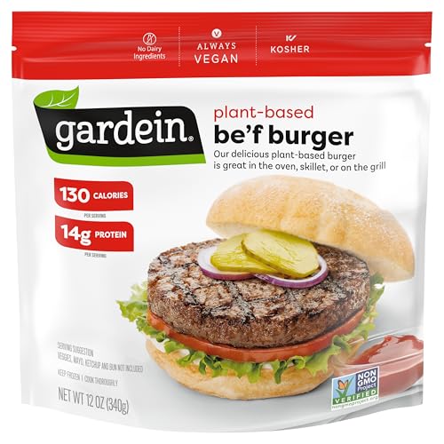 Gardein Plant-Based Beefless Be'f Burger Frozen Patties, Vegan, Frozen, 12 oz. 4-Count
