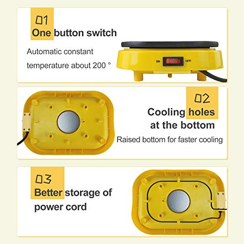 Health and Home Electric 6-Cup Egg Frying Pan, Non Stick Egg Cooker Pan, Cupcake,Pie,Desserts,Mini Crepe