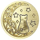 SREGIT シーリングスタンプ ヘッド 【デザイン豊富】 シーリングワックス 25mm ヘッドのみ (03.月夜の猫)