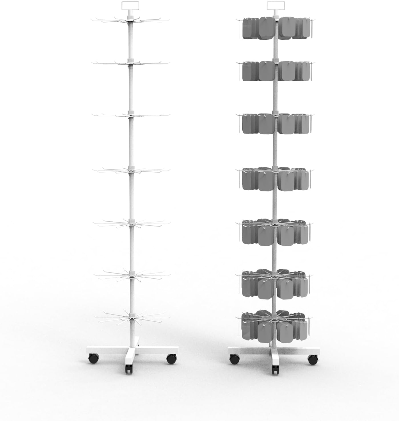 YEOOE Retail Display Racks 7 Tier Spinning Display Stand