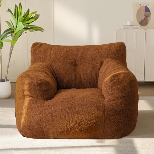 MAXYOYO Tufted Bean Bag Sofa with Boucle Fabric