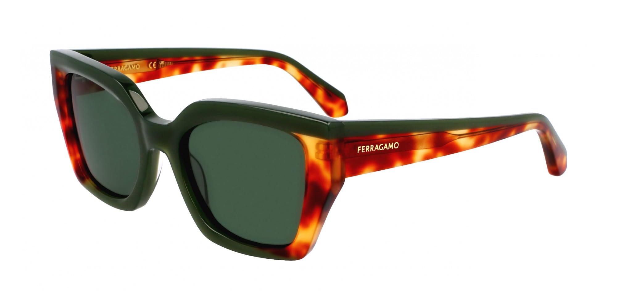 FERRAGAMO GAFAS SF2035S C: OPALINE KHAKI/BLONDE TORTOISE/EYE SIZE: 52 BRIDGE: 19 HORIZONTAL MEASUREMENT: 52 VERTICAL MEASUREMENT: 42,7 Cura della persona e salute