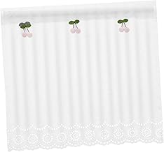 Hoement Pequena Meia Cortina Cortina De Chuveiro Translúcida Decoração De Escritório Cortinas Francesas Forro De Chuveiro Cortina De Berçário Renda Meia Cortina Cortina De Quarto Cortina