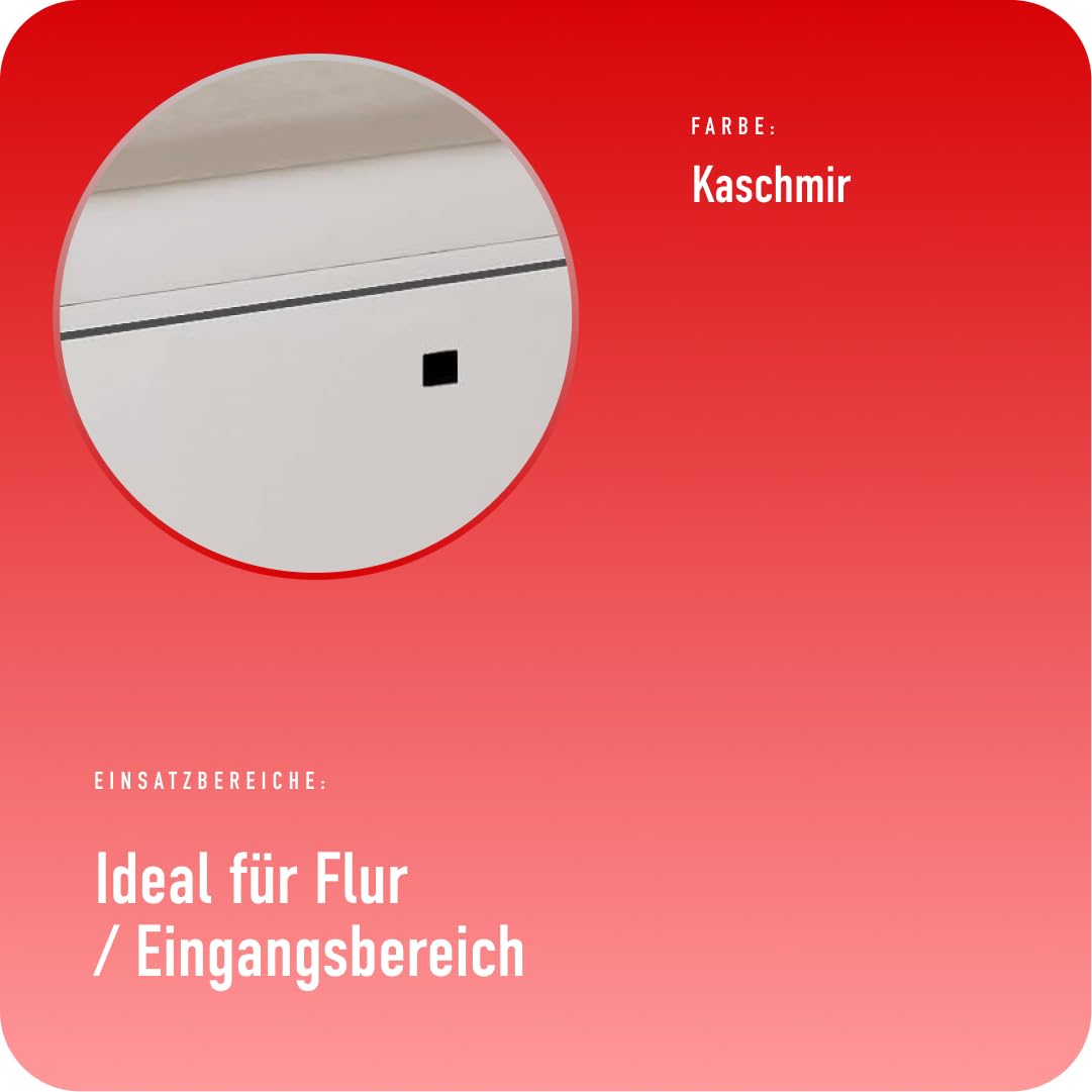Schuhschrank 55x64x28 cm mit öffnenden Sitz - Praktische Schuhkipper mit Klappe für Optimale Schuhaufbewahrung - Schuhregal mit Laminierte Holzplatte Kaschmir