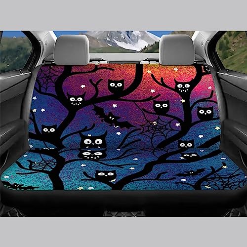 Image of Funny Custom Women Men Car Seat Cover Full Set Breathable Elastic Fitted Cartoon Halloween Automotive Seat Protector Non Slip Full Coverage Two Front Seat Covers Rear Back Bench for Most Trucks SUV
