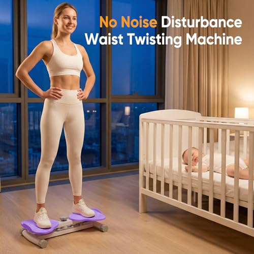 Image of NEWBULIG Waist Twister Machine Exercise, Ab Twister Board with 300 lbs Capacity, Quiet Home Gym Equipment for Core & Belly Workout